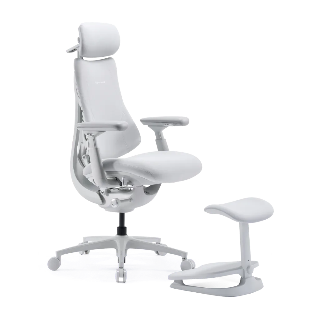 Кресло LiberNovo Omni Pro в цвете Glacier с подставкой для ног